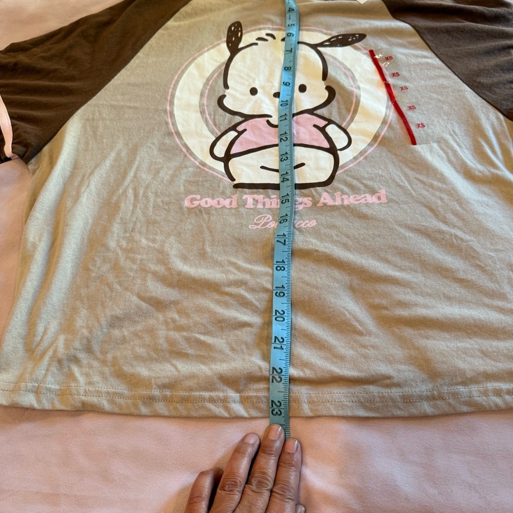 Sanrio pochacco Brown and Pink Short Sleeve Tee - Picture 8 of 11